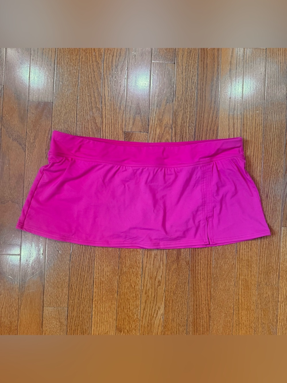 Lands End Women's 14P Petite Mini Swim Skirt Skort Built in Briefs Bottoms Pink